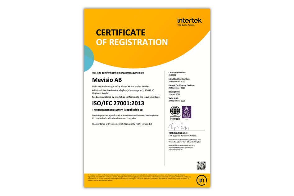 ISO 27001 Zertifizierung – Mevisio